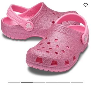 Pink Glitter Crocs